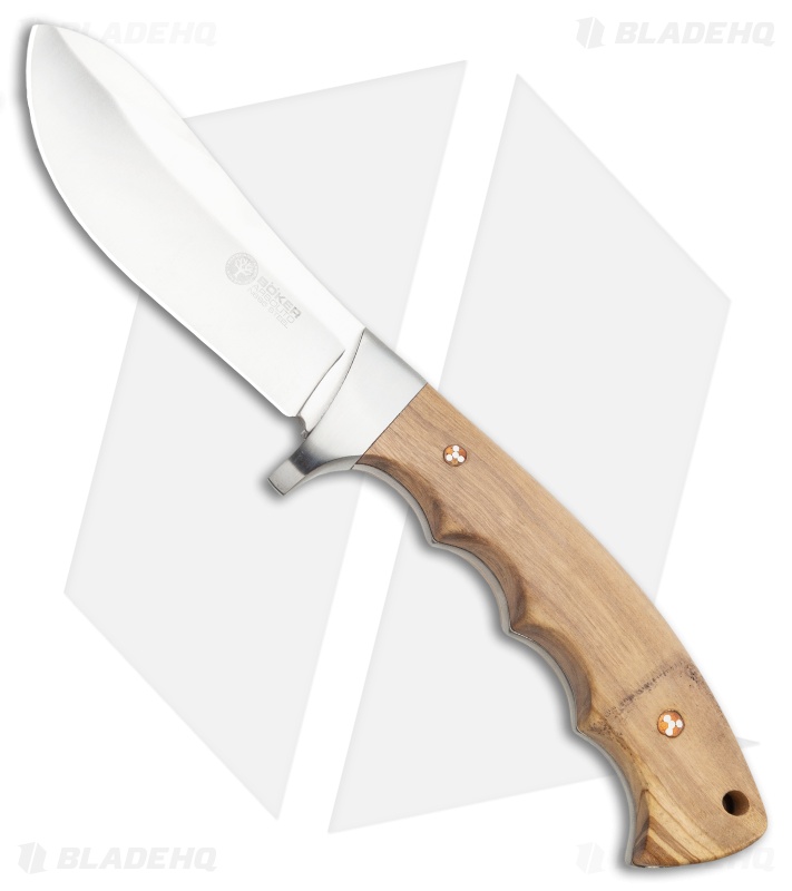 Boker Arbolito RK503 Fixed Blade Knife Olive Wood (3.6" Satin)