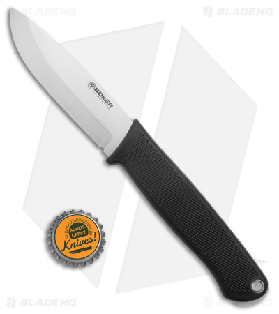 Boker Arbolito BK-1 Fixed Blade Knife Black Polymer (4"  Satin) 02BA200