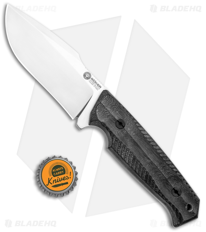 Boker Arbolito Bison Fixed Blade Knife Black G-10 (4.1" Satin) 02BA402