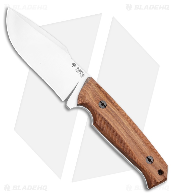 Boker Arbolito Bison Fixed Blade Knife | Guayacan Wood + Leather