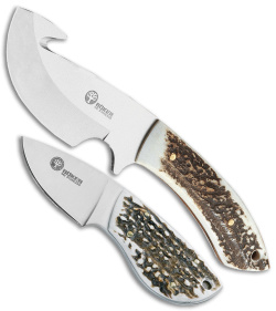 Boker Arbolito Guides Combo Fixed Blade Knife Set Stag (Bohler N695)