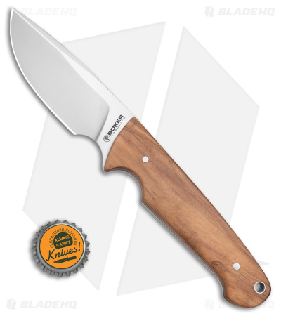 Boker Arbolito Vultur Fixed Blade Knife Olive Wood (3.9" Satin) 02BA415