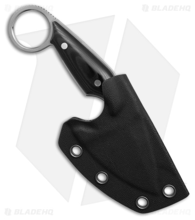Boker Enki Drop Point Fixed Blade Knife Black Micarta (2.3" Satin)