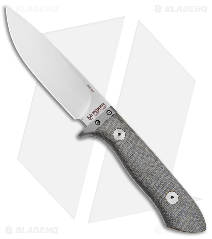 Boker Magnum Collection 2022 Efros Fixed Blade Knife Green Burlap Micarta (4.7")
