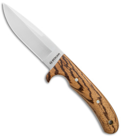 Boker Magnum Elk Hunter Fixed Blade Knife Zebra Wood (4.2" Satin)