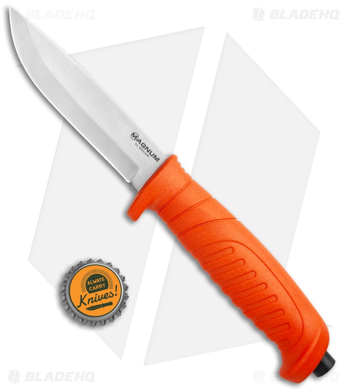 Boker Magnum Knivgar Hunting Fixed Blade Knife Orange Polymer (4.1" Satin)