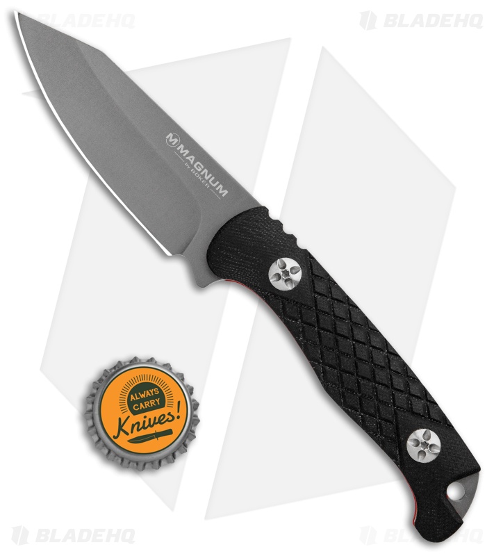 Boker Magnum Life Knife Fixed Blade Black G-10 (3.6" Gray) 02MB201