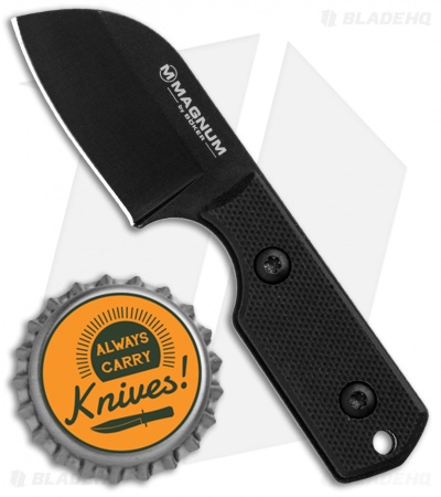 Boker Magnum Neck Santoku Fixed Blade Knife (1.625" Black) 02MB203
