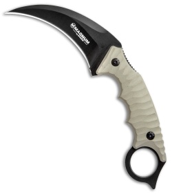 Boker Magnum Spike Karambit Fixed Blade Knife Tan G-10 (3.75" Black) 02SC028