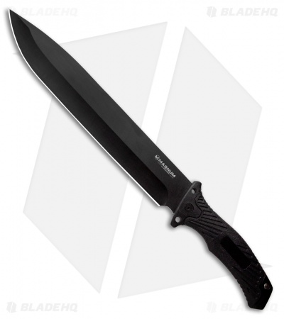 Boker Magnum Trojan Fixed Blade Knife Black (10.13" Black) 