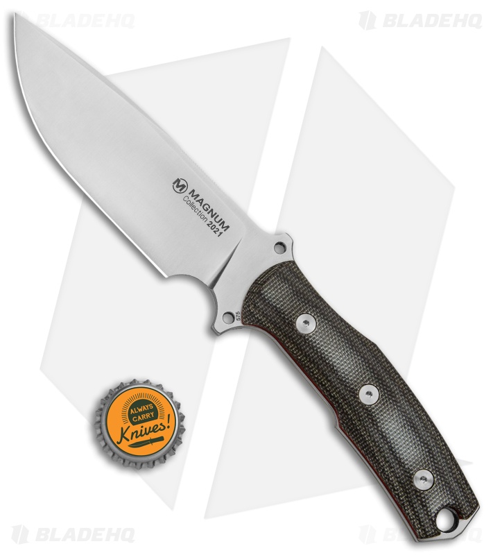Boker Magnum Vox 2021 Collection Fixed Blade Knife Black Micarta (5.3" Satin)