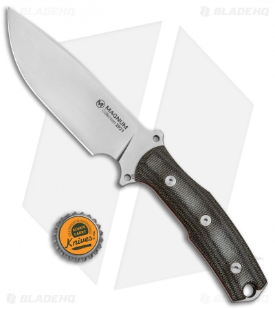 Boker Magnum Vox 2021 Collection Fixed Blade Knife Black Micarta (5.3" Satin)