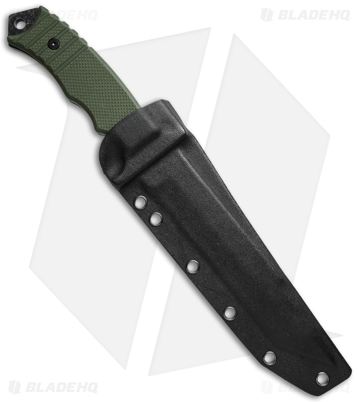 Boker Magnum Merc Fixed Blade Knife Green G-10 (7" Smokewash Serr) 02SC257