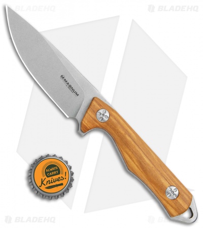 Boker Magnum Hking Companion Fixed Blade Knife Olive Wood (3.75" SW)