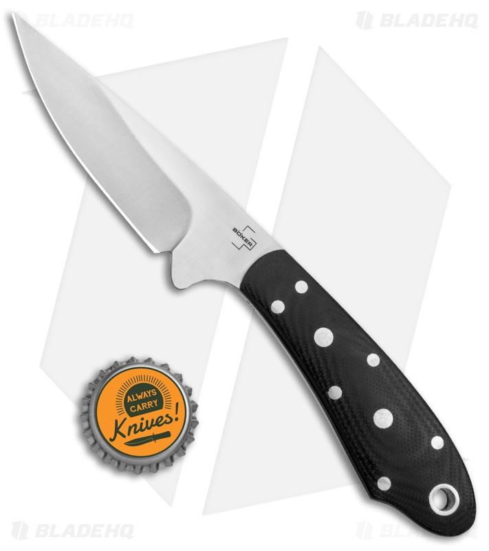 Boker Plus Backdrop Yurco Fixed Blade Knife Black G-10 (3.5" Satin) 02BO028