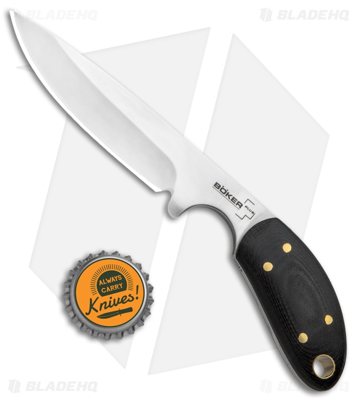 Boker Plus Pocket Knife Fixed Blade Black G-10 (3.375" Satin) 02BO522