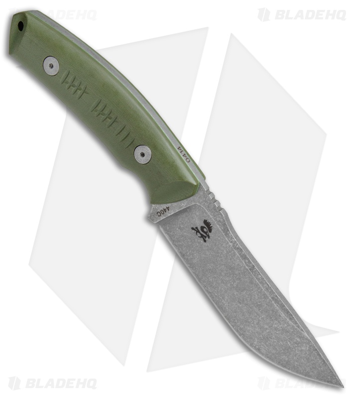 Boker Plus Blacklist Fixed Blade Knife OD Green (4.875" Stonewash) 02BO007