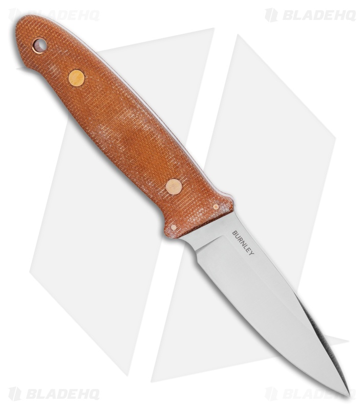 Boker Plus Burnley Cub Pro Fixed Blade Knife Brown Micarta (3.75" Satin) 02BO029