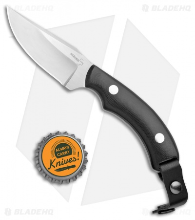 Boker Plus J-Bite Knife Fixed Blade Black G-10 (3.375" Satin) 02BO046