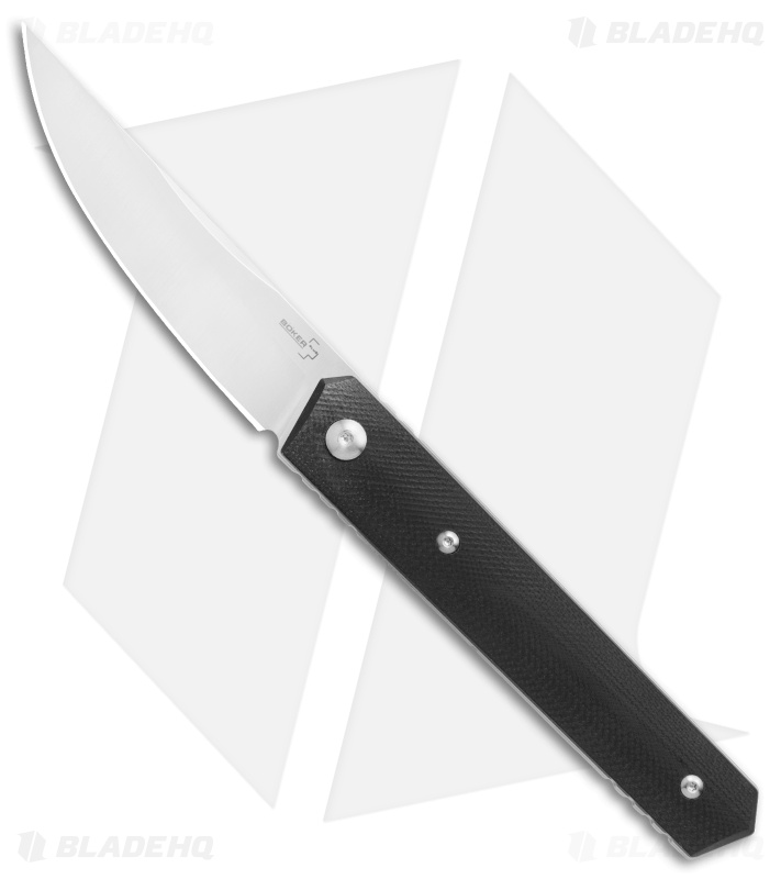 Boker Plus Kwaiken Fixed Blade Knife Black G-10 (3.6" Satin) 02BO800