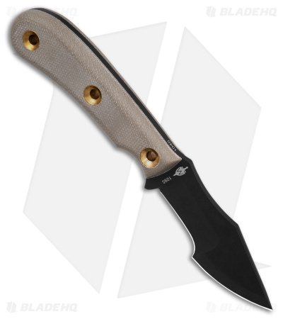 Boker Plus Micro Tracker Fixed Blade Knife Brown Micarta (3.3" Black) 02BO076