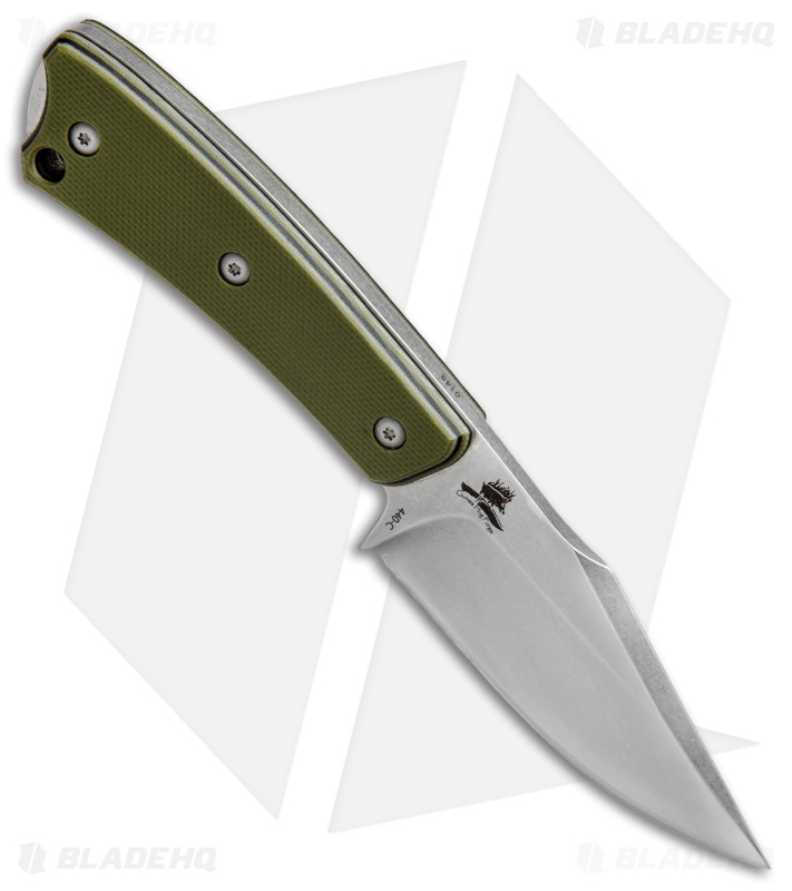 Boker Plus Piranha Fixed Blade Knife OD Green G-10 (3" Stonewash) 02BO005