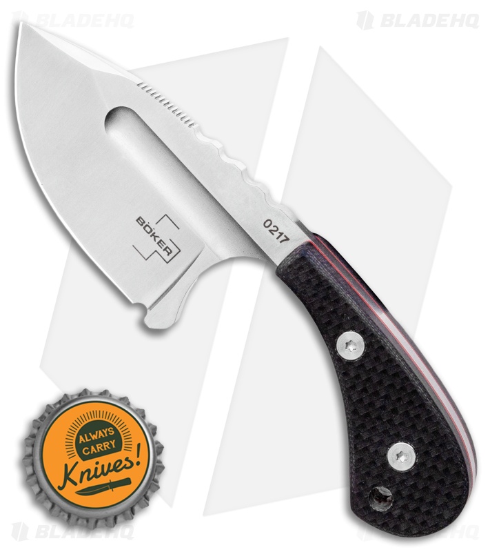 Boker Plus Sigyn Fixed Blade Knife Black G-10 (1.9" Satin) 02BO037