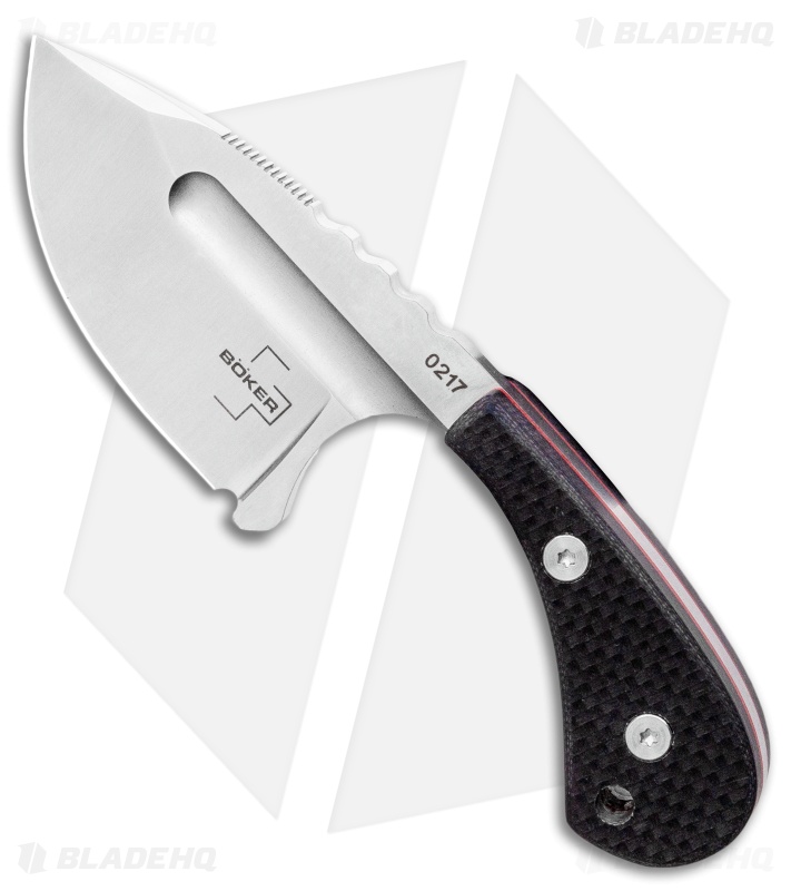 Boker Plus Sigyn Fixed Blade Knife Black G-10 (1.9" Satin) 02BO037