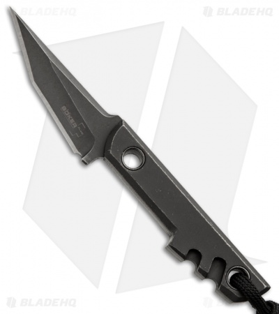 Boker Plus Mini Slik Tanto Fixed Blade Knife Amsler (2" Gray) 02BO230
