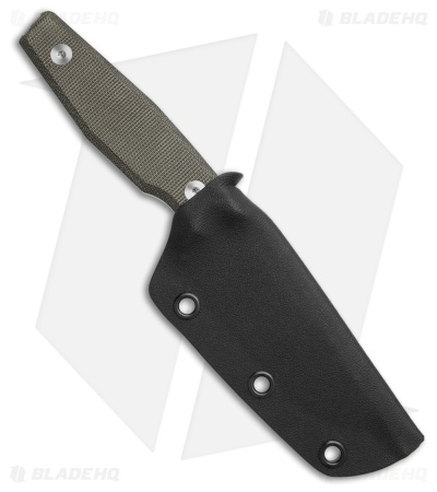 Boker AK4 Fixed Blade Knife Green Micarta (3.9" Satin)