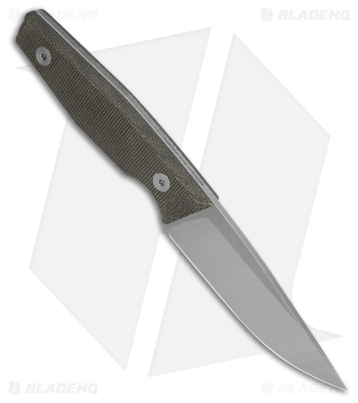 Boker AK4 Fixed Blade Knife Green Micarta (3.9" Satin)