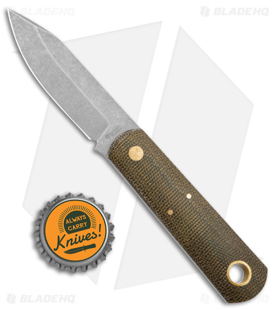 Boker Burnley Barlow Front Pocket Fixed Blade Knife Green Micarta (SW)