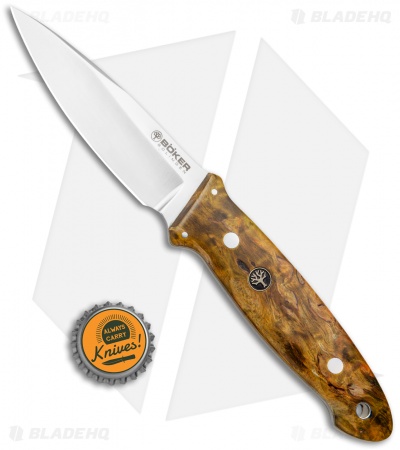 Boker Cub Fixed Blade Knife Curly Birch (3.9" Satin)