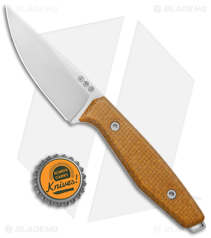 Boker Daily Knives AK1 Fixed Blade Knife Mustard Micarta (3" Satin) 120502