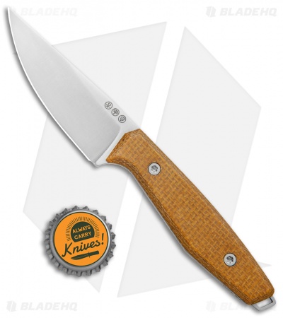 Boker Daily Knives AK1 Fixed Blade Knife Mustard Micarta (3" Satin) 120502