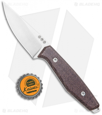 Boker Daily Knives AK1 Drop Point Fixed Blade Knife Brown Micarta (3" Satin) 