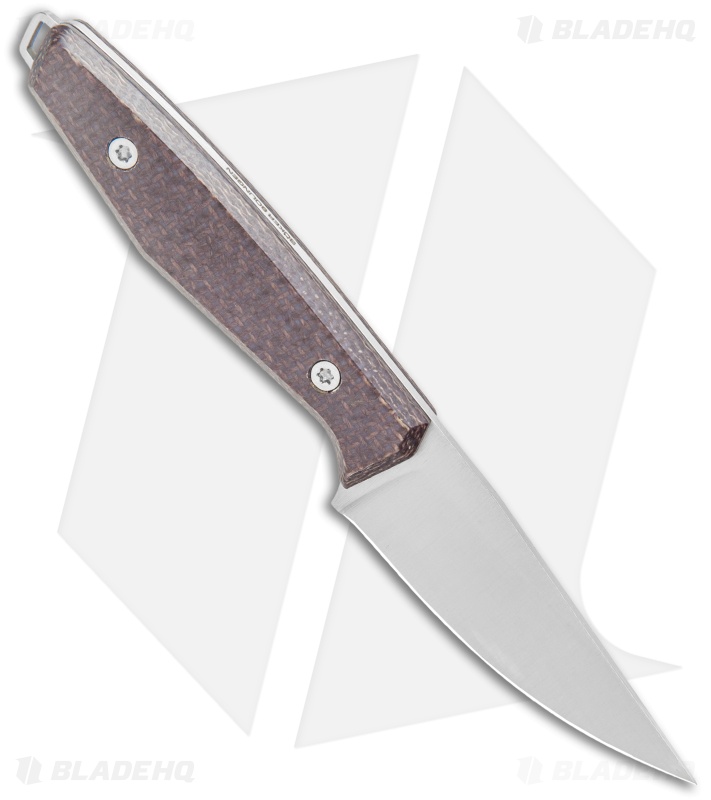 Boker Daily Knives AK1 Drop Point Fixed Blade Knife Brown Micarta (3" Satin) 