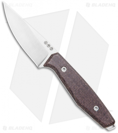Boker Daily Knives AK1 Drop Point Fixed Blade Knife Brown Micarta (3" Satin) 