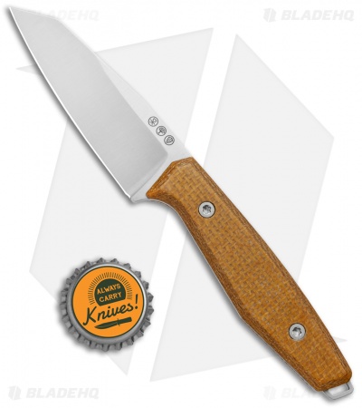 Boker Daily Knives AK1 Tanto Fixed Blade Knife Mustard Micarta (3.1" SW) 123502
