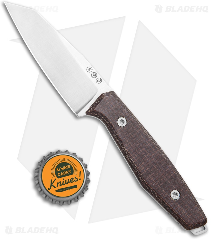Boker Daily Knives AK1 Reverse Tanto Fixed Blade Knife Brown Micarta (3" Satin)
