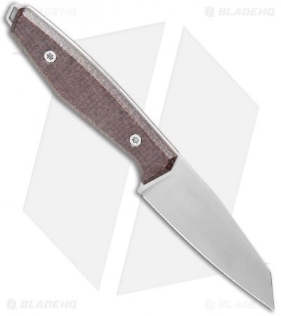 Boker Daily Knives AK1 Reverse Tanto Fixed Blade Knife Brown Micarta (3" Satin)