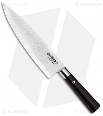 Boker Damascus Black 8.4" Chef's Kitchen Knife Pakka Wood