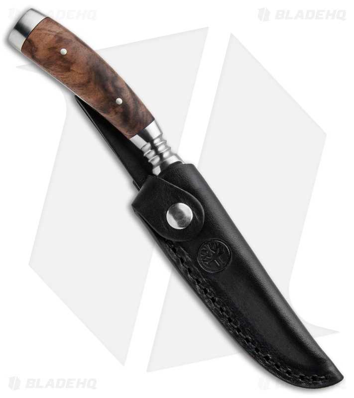 Boker Jager Gold Gobec Nicker Fixed Blade Knife Walnut Wood (4" Satin) 122532