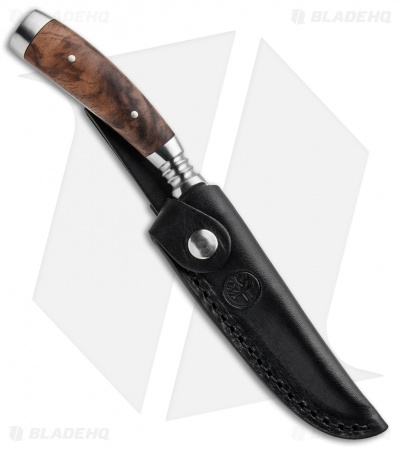 Boker Jager Gold Gobec Nicker Fixed Blade Knife Walnut Wood (4" Satin) 122532