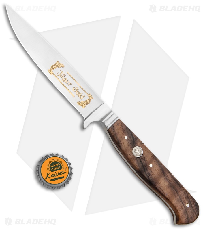 Boker Jager Gold Nicker 11 Fixed Blade Knife Walnut Wood (4.4" Satin) 121534