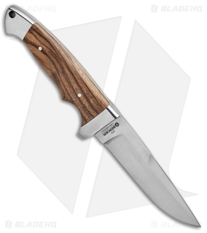 Boker Jager Gold Vollintegral Fixed Blade Knife Walnut Wood (4.6" Satin) 121589