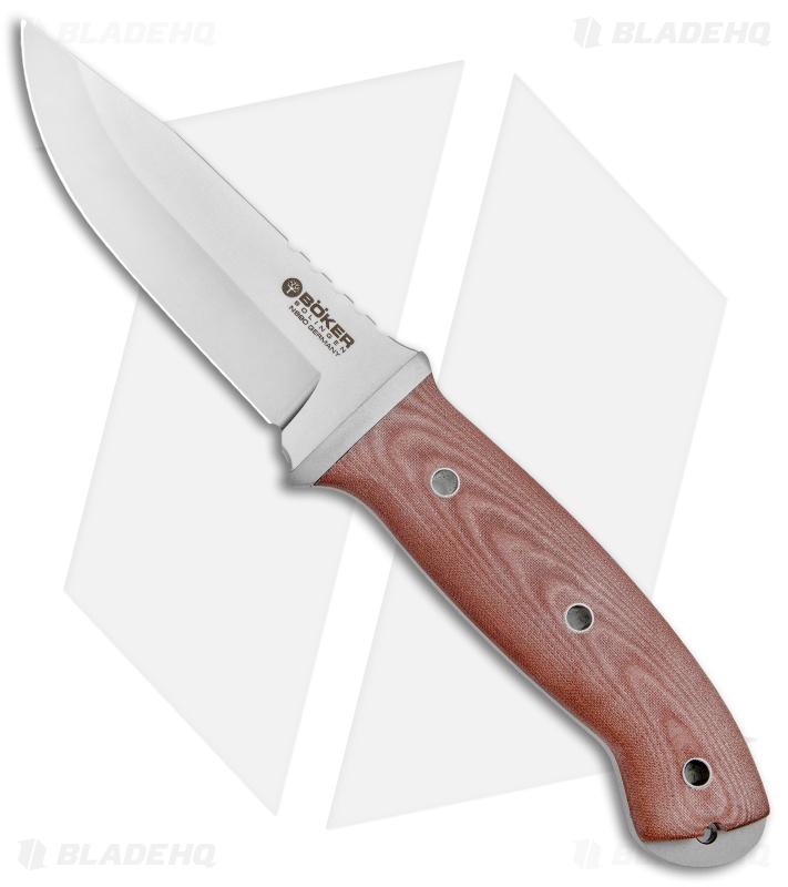 Boker T3 Fixed Blade Knife Brown Micarta (4.25" Satin)