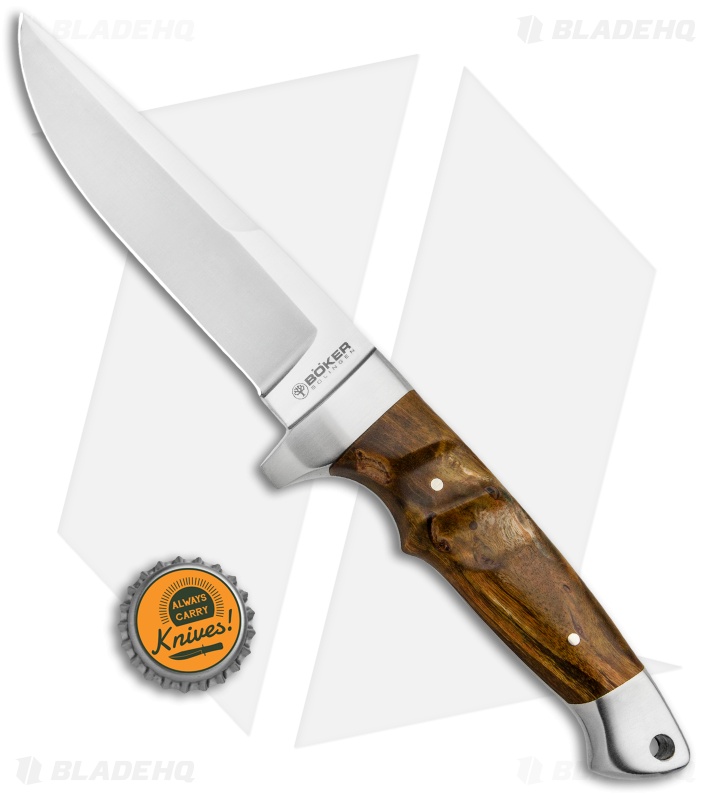 Boker Vollintegral 2.0 Fixed Blade Knife Curly Birch (4.6" Satin) 
