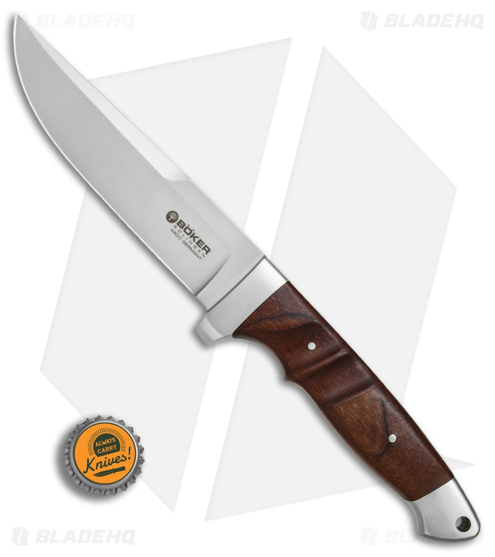 Boker Vollintegral XL 2.0 Fixed Blade Knife Maple Wood  (5.75" Satin) 