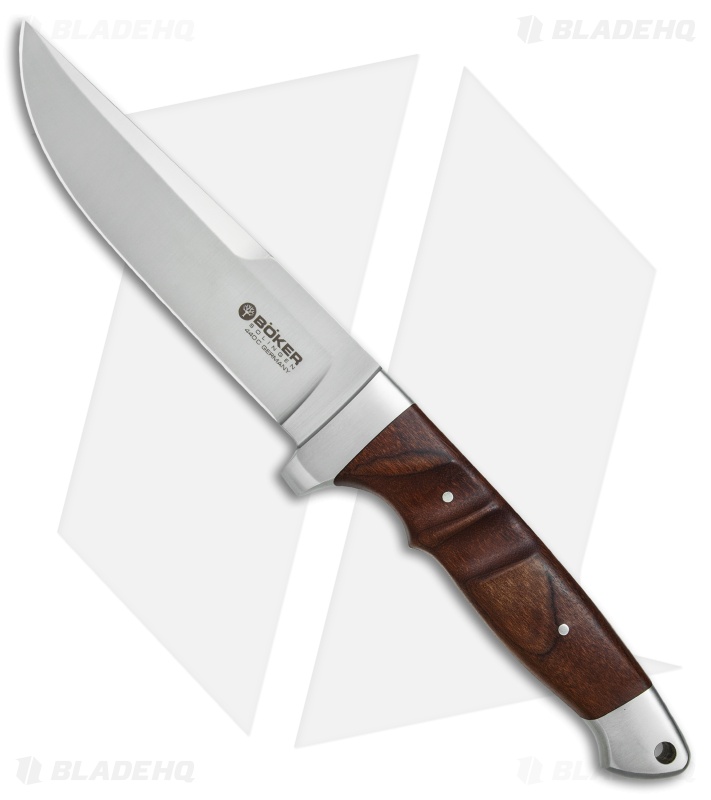 Boker Vollintegral XL 2.0 Fixed Blade Knife Maple Wood  (5.75" Satin) 